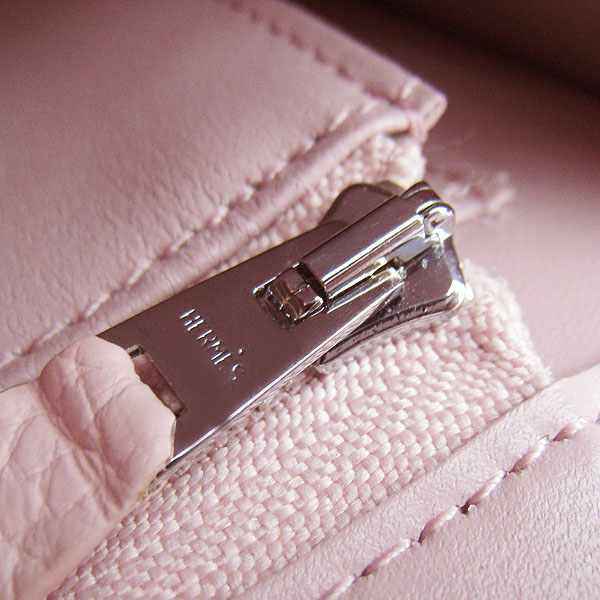 7A Hermes Oxhide Leather Message Bag Pink H017 - Click Image to Close